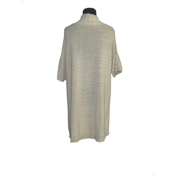 Ann Taylor cream short dolman sleeves open front cardigan size Large - Picture 2 of 14